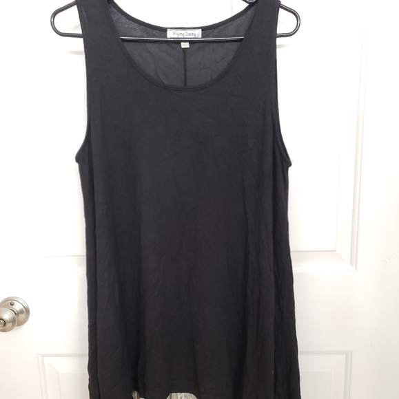 Flying Daisy Black and Lace Sleeveless Dress - Picture 3 of 5